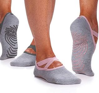 Gaiam womens Gaiam Yoga Barre Socks Folkstone 2pk, Folkstone (2-pack), 1 US