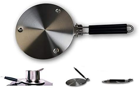 Upromax Induction Plate and Converter Disk, 9.5 Inch, Heat Diffuser for Glass Cooktop - Stainless Steel, Foldable with Hand Silicon Cover, Heat Diffuser for Electric Stove,Easy Storage Foldable