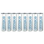 Panasonic eneloop, Ready to Use Ni-MH Battery AA Pack of 8, min.1900 mAh, 2100 Charging Cycles Low Self Discharge