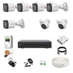 CP Plus 5MP 8 Channel DVR, 5MP 2 Dome & 5 Bullet Cameras (Audio Recording) [Night Vision + Built-in MIC Audio + Crystal IR LEDs + Motion Detection] + 2 TB HDD + 8 CH SMPS + CCTV Cable + BNC/DC