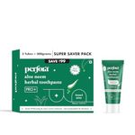 Perfora Aloe Neem Herbal Toothpaste - 300 g (100g x 3)| Enamel Safe Teeth Whitening Toothpaste for Men & Women | Formulated With Papain & Bromelain Enzyme | Helps Prevent Teeth Cavities | SLS Free