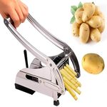 SH BROTHER'S Stainless Steel Home French Fries Potato Chips, Salad Chipser Strip Cutting Cutter Machine Maker Slicer Chopper Dicer Snacks Finger (Silver)