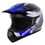 Zorax Blue/Silver L (53-54cm) KIDS Children Motocross Motorbike Helmet Dirt Bike ATV Motorcycle Helmet ECE 22-06