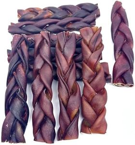 BULLY PALS - 6 inch Braided Beef Collagen Sticks - 16 Pack - Odour Free, Rawhide Free, Long Lasting Alternative to Bully Sticks, All Natural, Protein Rich, Dehydrated Dog Treats and Dental Chews
