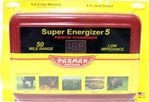 Super Energizer 5 Electric Fence Charger, 50-Mile, Low Impedance, Plug-In, 110-120-Volt