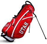 Team Golf NCAA Utah Utes Fairway Stand Bag, Lightweight, 14-Way Top, Spring Action Stand, Insulated Cooler Pocket, Padded Strap, Umbrella Holder & Removable Rain Hood