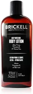 Brickell Men's Deep Moisture Body Lotion for Men, Natural and Organic Protects and Hydrates Dry Skin, 8 Ounce, Unscented