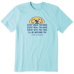 Life Is Good Mens Dog Lover Crusher Graphic T-Shirt, Cotton Tee, Short Sleeve, Crewneck Shirt, Casual Top, I'll Be Watching You Dog, Beach Blue, XX-Large