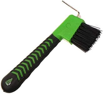 BOTH WINNERS Horse Hoof Pick Brush with Soft Touch Handle (Neon Green)