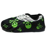 bowlingball.com Premium Bowling Shoe Protector Covers (Medium: Fits Womens Size 4-12, Mens Size 6-10, Lime Green Skulls)