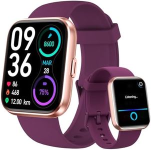 Smart Watch for Women Men, Smart Watch (Answer/Make Call), 1.69" Full Touch Alexa Built-in Fitness Watch with Heart Rate SpO2 Sleep Monitor