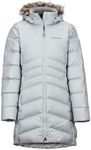MARMOT Women's Montreal Mid-Thigh Length Down Puffer Coat, Bright Steel, Medium