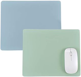 2 Piezas Alfombrilla de Ratón, Fibra Extrafina Alfombrilla para Computadora con Base de Goma Antideslizante para Ratón con Cable o Inalámbrico PC/Mac Ultradelgado