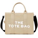 DKIIL NOIYB Women's Canvas Tote Bags Casual Crossbody Bag With Zipper Double Shoulder Straps Bags for School Shopping Work Travel