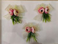 The Diva Decor Handmade Artificial Flower Bunch for Hamper, Artificial Flower Bunch Hamper, Bunches for Decoration, Gifting, Trousseau Packing, Gifting (Pack of 6)