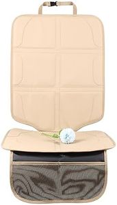 pefirst Car Seat Protector,Extra Thick Car Seat Covers Non-Slip Waterproof Mat Pad Leaving No Imprints Marks for Child Baby Pet Truck SUV Automobile (Beige-B), PF801