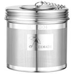 TEEMADE Extra Large Tea Infuser -304 Stainless Steel with Threaded Lid & Chain Hook-Perfect for Loose Leaf Tea,Cooking,Herbs,Iced Tea & Soup - Extra Fine Mesh Tea Strainers