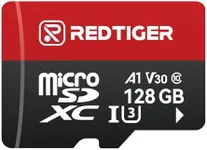 REDTIGER High Speed 128GB Micro SD Card with Adapter, microSDXC UHS-I Class 10, U3, V30 A1, Support for Dash Cam and 4K Video Recording, Compatible Only with F7NP & F7N Touch