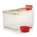 Komax Biokips Extra Large Food Containers, 20lb Food Storage Bins with Lids & Scooper, BPA Free Airtight Kitchen Storage Containers to Store Dry Food, Cat/Dog Food Storage Container (13 x 10 x 7.5)