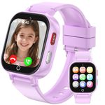 BJLBOJEY Kids Smart Watch for Boys Girls, 4G Kids Phone Watch with GPS Tracker Two Way Call Video Calling Voice Chat Class Mode Pedometer Games Alarm Clock, Smartwatch for 4-12 Year Olds Purple