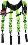 Tool Belt Suspenders Reflective - Heavy Duty Construction Reflective Safety Suspenders for Carpenter Electrician