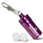 DownBeats - Ear Plugs for Noise Reduction at 18 dB, Original DownBeats Ear Plugs for Concerts, Music, and Musicians, Clear Pair with Purple Case