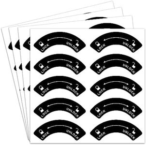 dealzEpic - Lock Unlock Direction Indicating Stickers - Self Adhesive Peel and Stick Decals