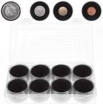 40 Pcs 46mm Coin Capsules, with Foam Gasket and Plastic Storage Box, for Coin Collection