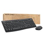 Logitech MK370 Combo for Business, Wireless Full-Size Keyboard and Wireless Mouse, Secure Logi Bolt USB Receiver, Bluetooth, Globally Certified Windows/Mac/Chrome, Linux, French Layout - Graphite