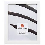Craig Frames Contemporary, 5x7 Picture Frame, White Satin