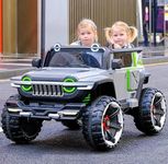 Double Seater XL Size 12V Kids Jeep (Hummer, Grey)