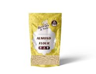 Berries And Nuts Blanch Almond Flour | Badam Powder without Skin, Blanched Almond Powder | 500 Grams