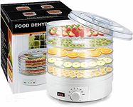 Fathom® Electric Food Dehydrators Machine with 5 Stackable Tray (White)