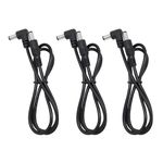 Mebamce 3pcs Guitar Pedal Power DC Cable for Effect Pedal 5.5 x 2.1mm Power Lead Cord Male to Male 24AWG Connector Plug Wire Adapter