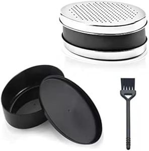 Cheese Grater with Container and Lid, Graters for Kitchen Box Grater with 2 Size Lid, Microplane Grater for Ginger Vegetable Garlic Lemon Butter Chocolate