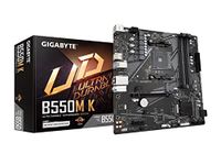 GIGABYTE B550M K (AM4/ AMD/ B550/ Micro-ATX/Dual M.2/ SATA 6Gb/s/USB 3.2 Gen 1/ Realtek GbE LAN/PCIe 4.0/ Motherboard)