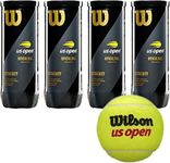Wilson US Extra Duty Synthetic Tennis Balls, 4-CAN (Yellow)