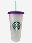 STARBUCKS Summer 2022 Swirl Purple Color Changing Reusable 24oz Cold Cup