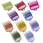 10 Pieces of Cutting Guide Comb Anself Hairdressing and Hairdressing Tool Set with Magnetic Adsorption Colorful Limit Comb Set Compatible with WAHL Electric Hair Clippers