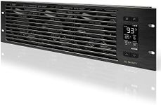 AC Infinity CLOUDPLATE T9-N, Rack Mount Fan Panel 3U, Intake Airflow, for cooling AV, Home Theater, Network 19” Racks