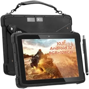 MUNBYN 10.1" Rugged Tablet IRT11, Android 12 Waterproof Tablet, 8GB+128GB Rugged Android Tablet with GPS, 700nits Outdoor Tablet, IP65 Heavy Duty Tablet for Offroad UTV, Drone, 2Y Protection