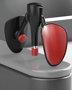 JUJU LLMM Men Kegel Trainer Pelvic Floor Muscle Repairer, Strength-Adjustable Sphincter Exerciser Thigh Master Home Office Fitness Versatile Personal Exerciser Unisex (Black & Red)