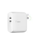 Belkin BoostCharge USB C 68W GaN Wall Charger w/Dual Ports - iPhone Charger Fast Charging - Type C Charger - USB C Charger w/PD for Apple iPhone, Samsung Galaxy, Airpods Pro, iPad Pro, MacBook Pro