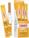 Chomps Free Range Jerky Snack Sticks Keto Paleo Whole30 Approved Gluten Free Sugar Free 60 Calorie Snacks 1.15 Oz Meat Stick Pack of 24, Original Turkey, 27.6 Ounce