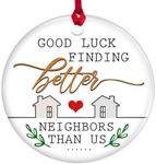 Neighbor Christmas Ornaments 2023, Christmas Decorations, Christmas Neighbor Gift, New Home Gifts for Home Owner Ideas, Housewarming Gift, Ceramic Christmas Ornaments