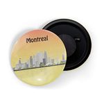 dhcrafts Fridge Magnet Multicolour Places Montreal City in Canada's Québec Province Glossy Finish Design Pack of 1