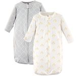 Hudson Baby Unisex Baby Cotton Long-Sleeve Wearable Sleeping Bag, Sack, Blanket, Duck, 0-3 Months