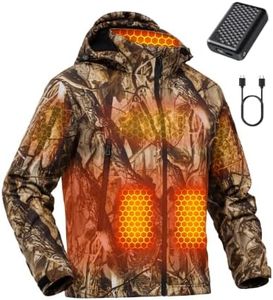 Men Heated Graphene Jacket 12v Battery Pack Included Clothes Insulated Clothes Duck Deer Hunting Accessories Gear Camo Cold Weather Supplies Outfits Ice Skating Suits Extremely Cold Weather Apparel