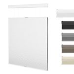 BERISSA Top Down Bottom Up Blackout Cellular Shades Cordless, Blinds for Indoor Windows, Thermal Insulated Window Shades for Bedroom Door Office,Easy to Install,White. 32" W x 72" H