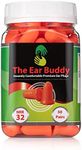 The Ear Buddy Premium Soft Foam Ear Plugs for Sleeping Noise Cancelling, Hearing Protection Earplugs for Shooting Range, Concerts, Work & Travel, Noise Reduction Rating 32 Decibels, 50 Pairs